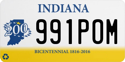 IN license plate 991POM