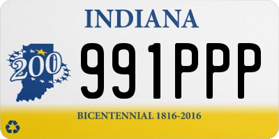 IN license plate 991PPP