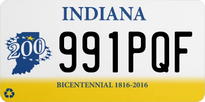 IN license plate 991PQF