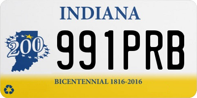 IN license plate 991PRB