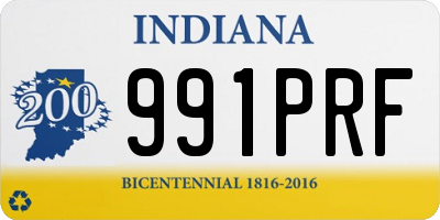 IN license plate 991PRF