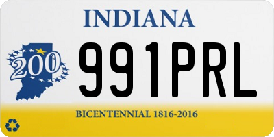 IN license plate 991PRL