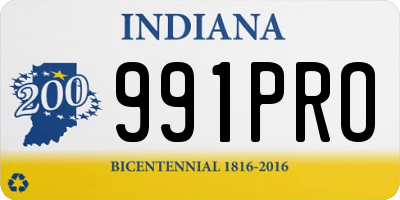 IN license plate 991PRO