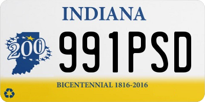 IN license plate 991PSD