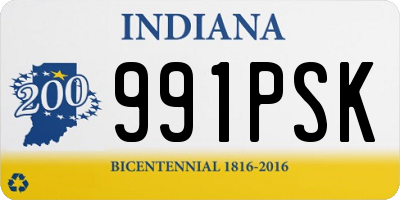 IN license plate 991PSK