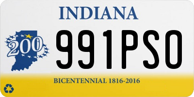 IN license plate 991PSO