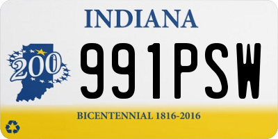 IN license plate 991PSW