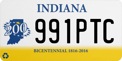 IN license plate 991PTC