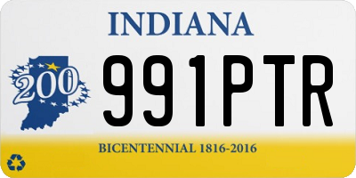 IN license plate 991PTR