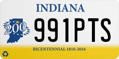 IN license plate 991PTS