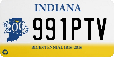 IN license plate 991PTV