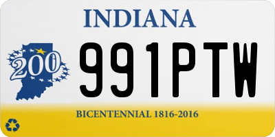 IN license plate 991PTW