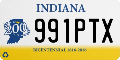 IN license plate 991PTX