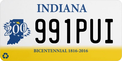 IN license plate 991PUI