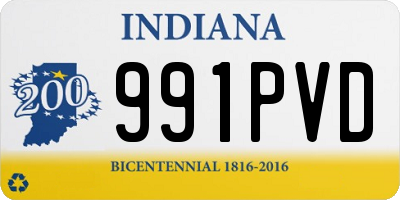 IN license plate 991PVD