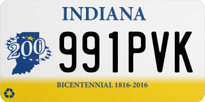 IN license plate 991PVK