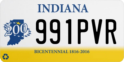 IN license plate 991PVR