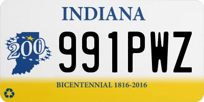 IN license plate 991PWZ