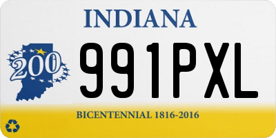 IN license plate 991PXL