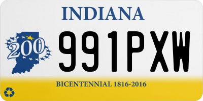 IN license plate 991PXW