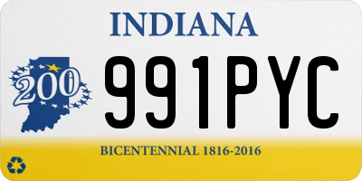 IN license plate 991PYC