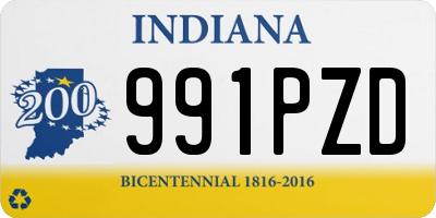 IN license plate 991PZD