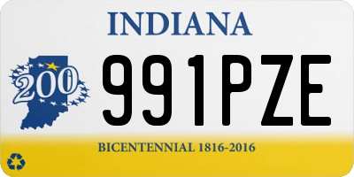 IN license plate 991PZE