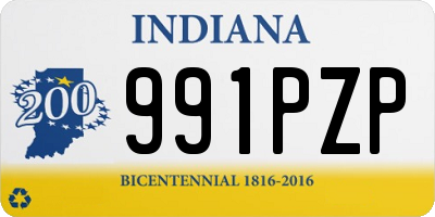 IN license plate 991PZP