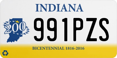 IN license plate 991PZS