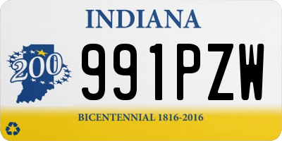 IN license plate 991PZW