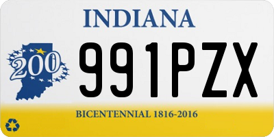 IN license plate 991PZX
