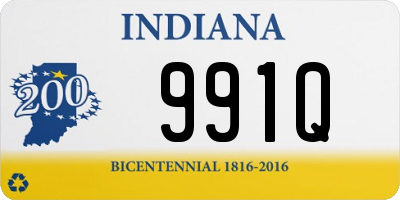 IN license plate 991Q