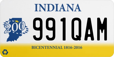 IN license plate 991QAM