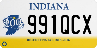 IN license plate 991QCX