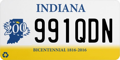 IN license plate 991QDN