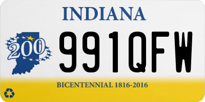 IN license plate 991QFW