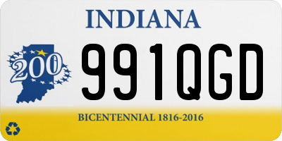 IN license plate 991QGD