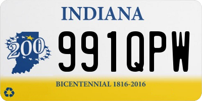 IN license plate 991QPW