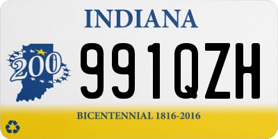 IN license plate 991QZH