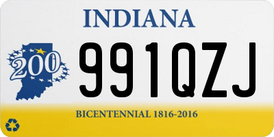 IN license plate 991QZJ