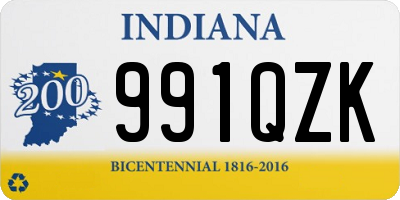 IN license plate 991QZK