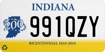 IN license plate 991QZY