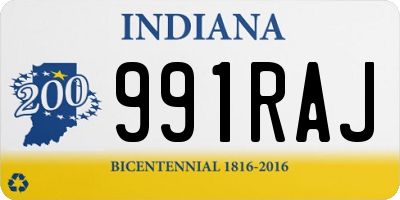 IN license plate 991RAJ