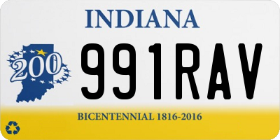 IN license plate 991RAV