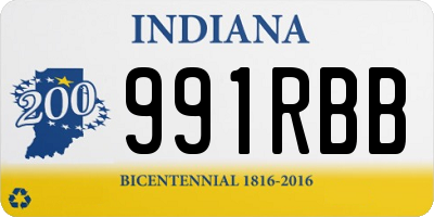 IN license plate 991RBB