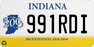 IN license plate 991RDI