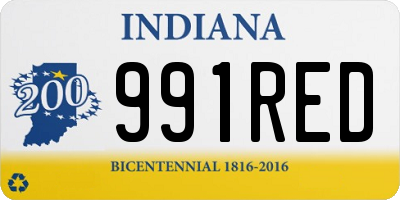 IN license plate 991RED