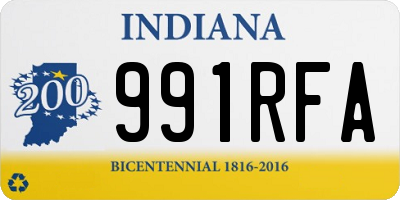 IN license plate 991RFA