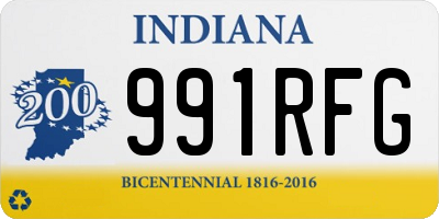 IN license plate 991RFG