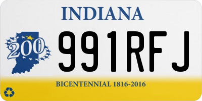 IN license plate 991RFJ